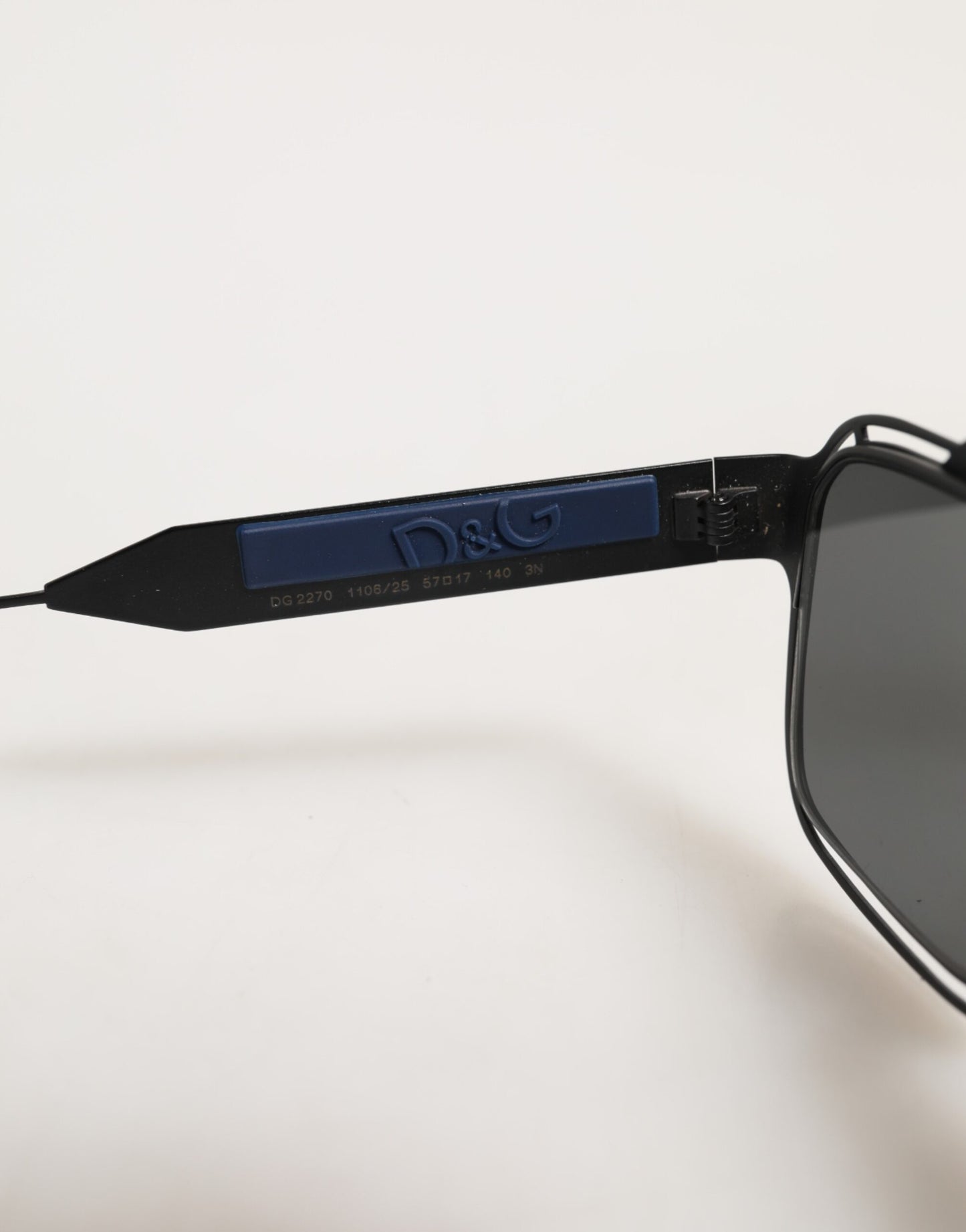 Dolce &amp; Gabbana – Sonnenbrille mit Pilotengestell aus schwarzem Metall