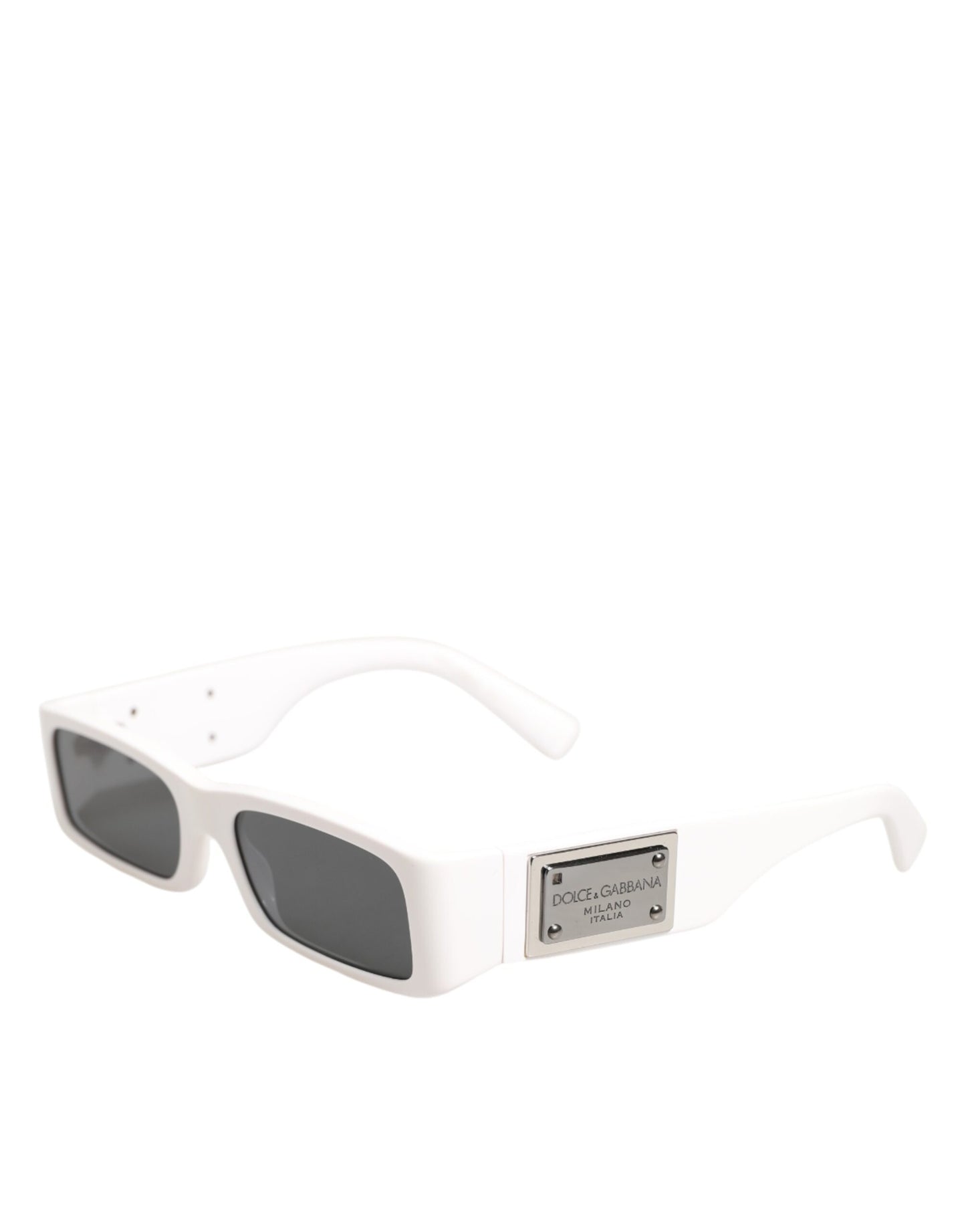 Dolce &amp; Gabbana – Re-Edition Shades Eyewear – Sonnenbrille mit weißem Rahmen