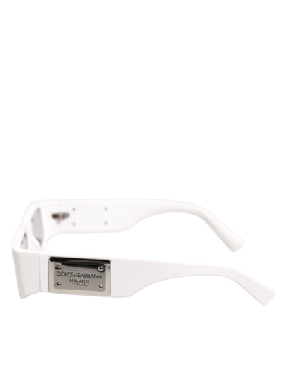 Dolce &amp; Gabbana – Re-Edition Shades Eyewear – Sonnenbrille mit weißem Rahmen