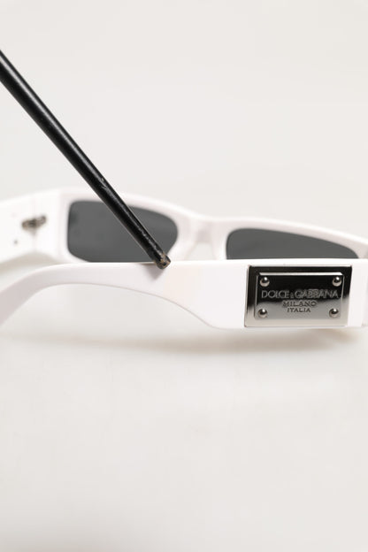 Dolce &amp; Gabbana – Re-Edition Shades Eyewear – Sonnenbrille mit weißem Rahmen