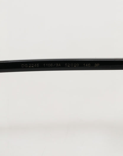 Dolce &amp; Gabbana Sonnenbrille mit mattschwarzem Stahlrahmen und grauen Gläsern