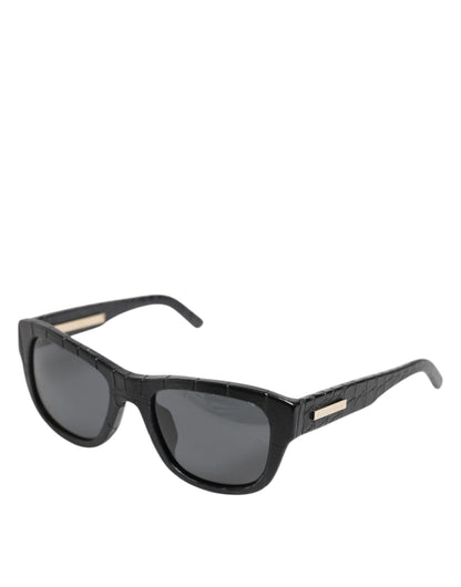 Dolce &amp; Gabbana DG4177 – Sonnenbrille mit getönten Gläsern und schwarzem Lederrahmen