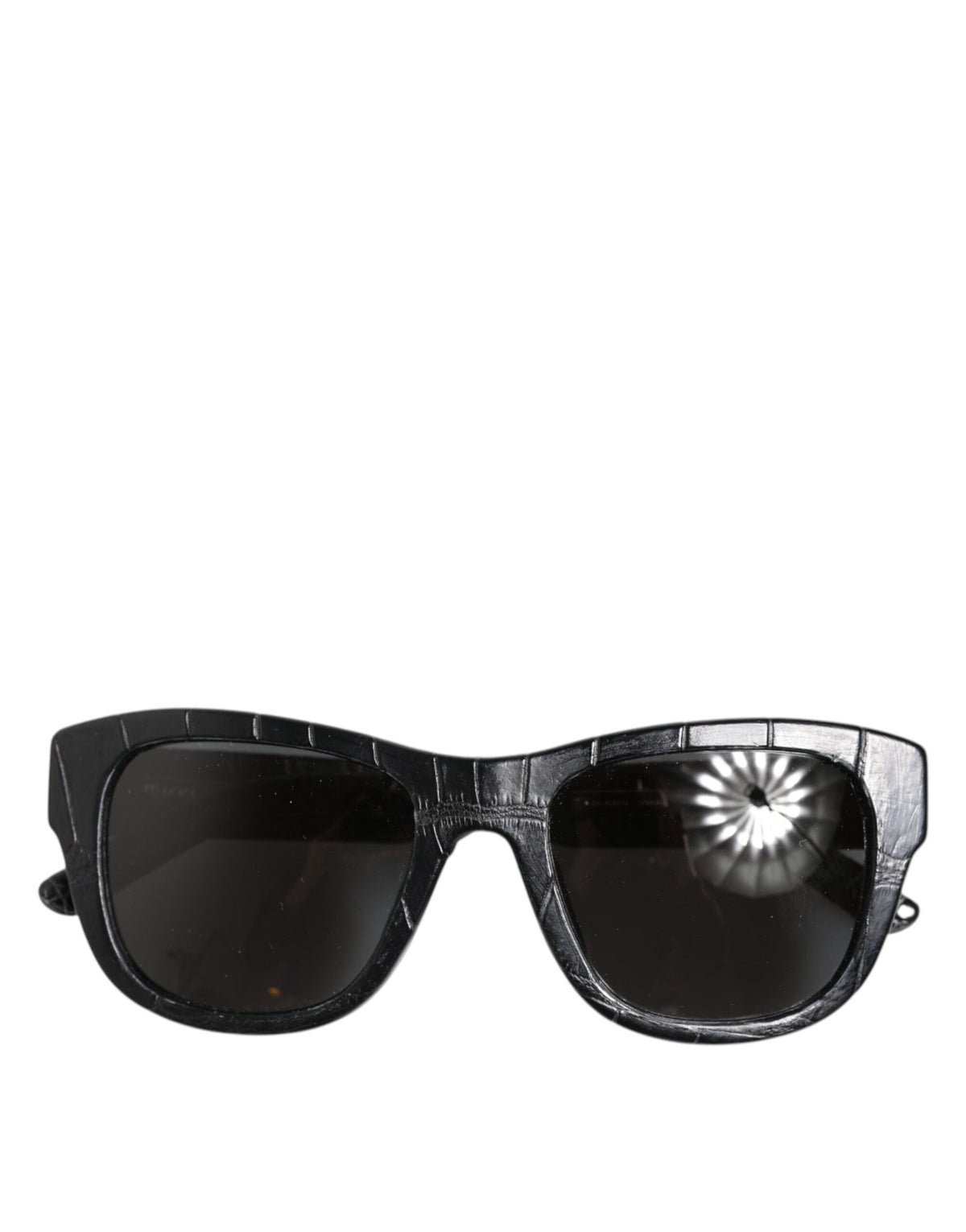 Dolce &amp; Gabbana DG4177 – Sonnenbrille mit getönten Gläsern und schwarzem Lederrahmen
