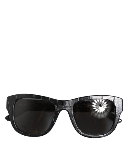Dolce &amp; Gabbana DG4177 – Sonnenbrille mit getönten Gläsern und schwarzem Lederrahmen