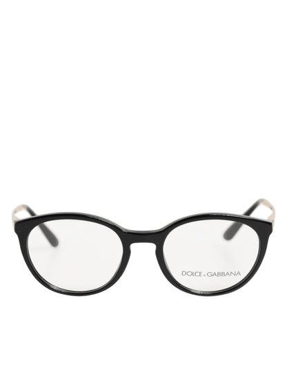 Dolce &amp; Gabbana Schwarzes Acetat-Cat-Eye-Gestell, Brillen-Leseglas