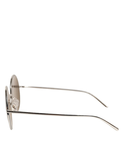 Dolce &amp; Gabbana DG2215K Sonnenbrille mit runden Metallrahmen in Silber