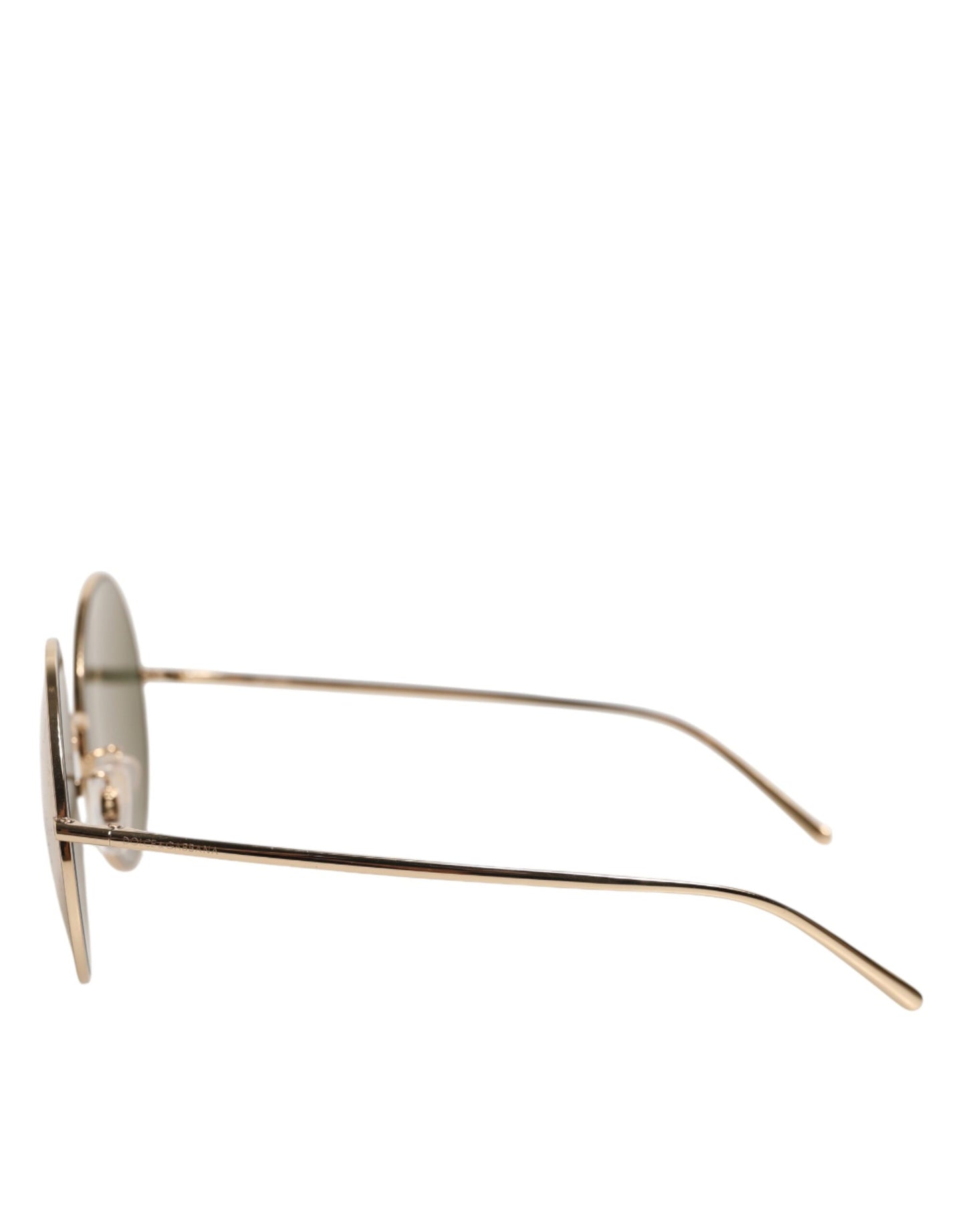 Dolce &amp; Gabbana – Runde Sonnenbrille aus goldenem Metall