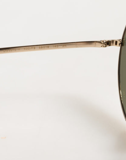 Dolce &amp; Gabbana – Runde Sonnenbrille aus goldenem Metall