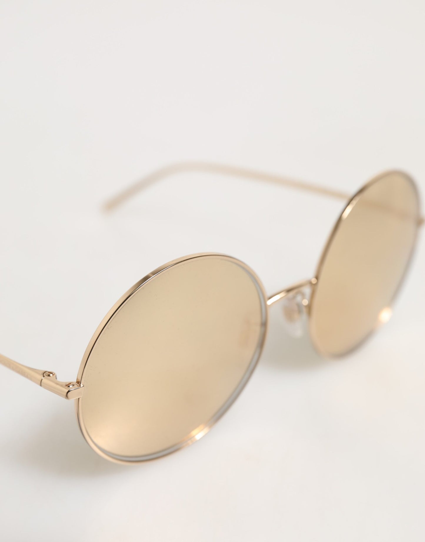 Dolce &amp; Gabbana – Runde Sonnenbrille aus goldenem Metall