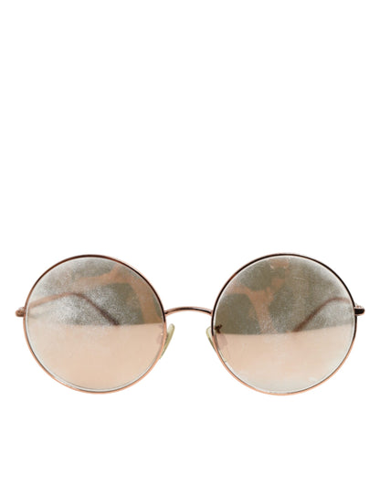 Dolce &amp; Gabbana DG2215K Sonnenbrille mit runden Gläsern aus goldenem Metall