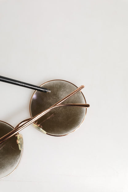 Dolce &amp; Gabbana DG2215K Sonnenbrille mit runden Gläsern aus goldenem Metall