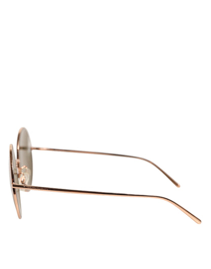 Dolce &amp; Gabbana DG2215K Sonnenbrille mit runden Gläsern aus goldenem Metall