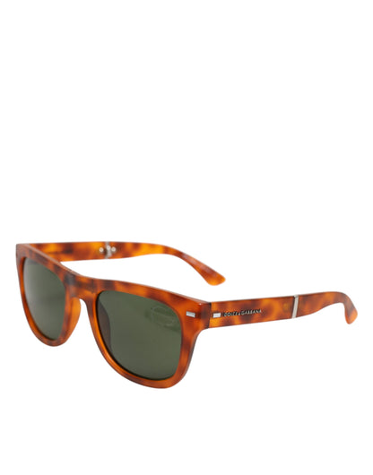 Dolce &amp; Gabbana DG6089 Havana Vollrand-Sonnenbrille mit runden Gläsern, faltbar