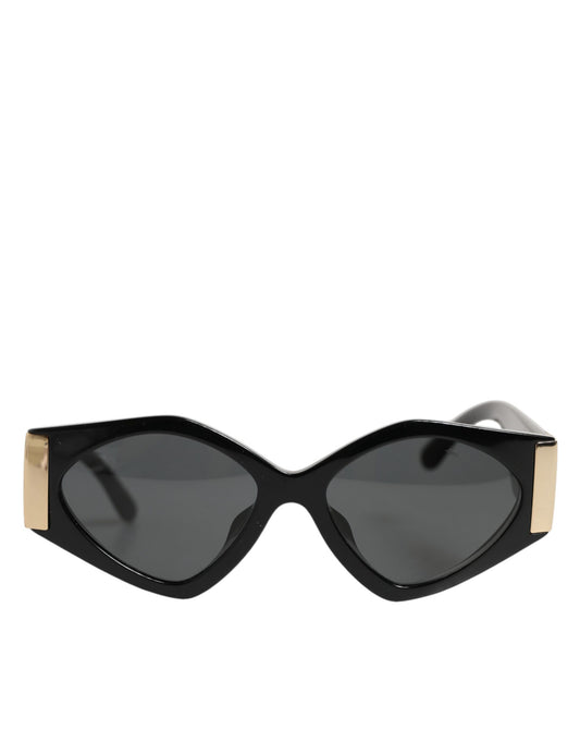 Dolce &amp; Gabbana DG4396 Sonnenbrille mit unregelmäßigem Rahmen und grauem Farbverlauf in Schwarz