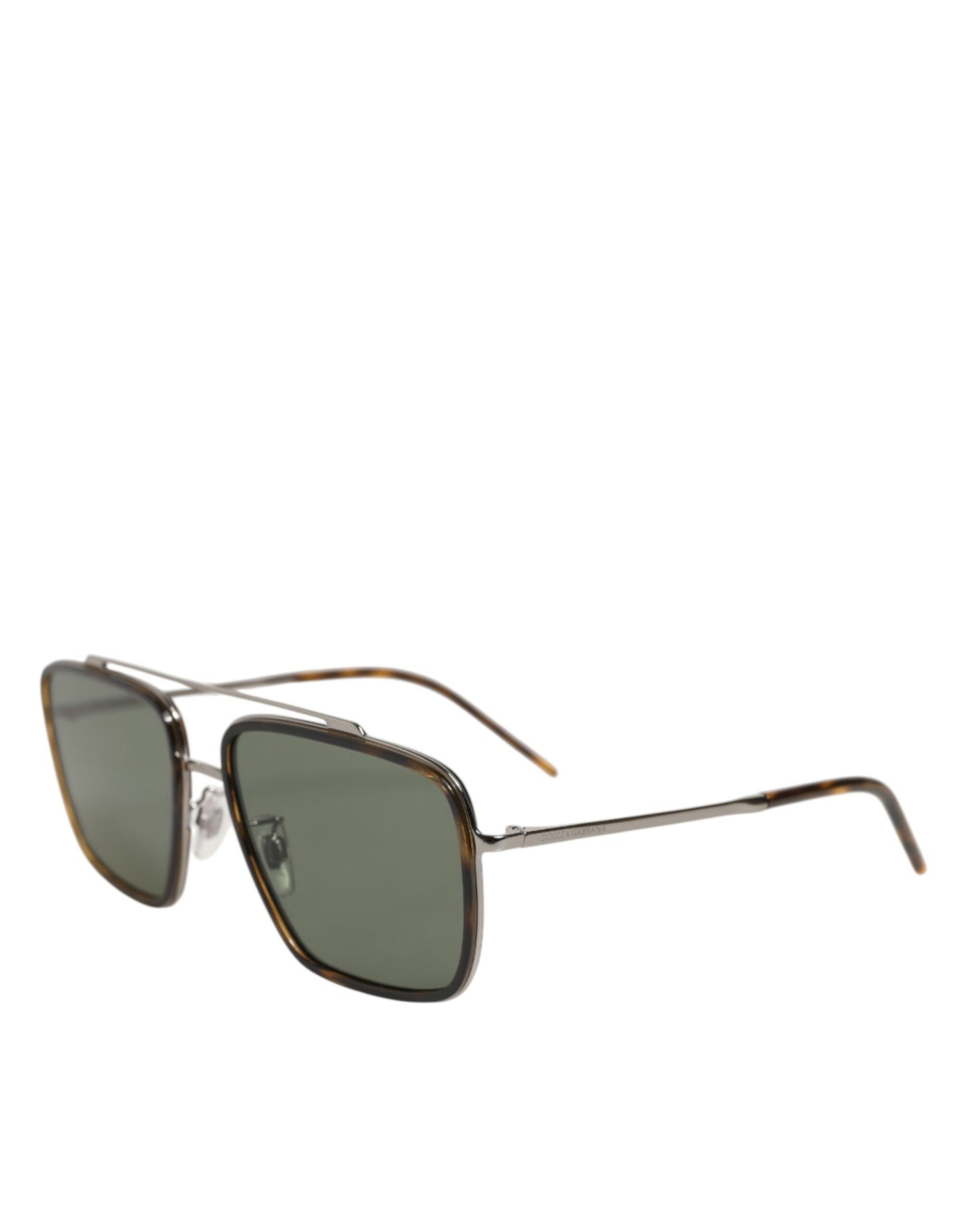 Dolce &amp; Gabbana – Polarisierte Navigator-Sonnenbrille mit silbernem Metallrahmen