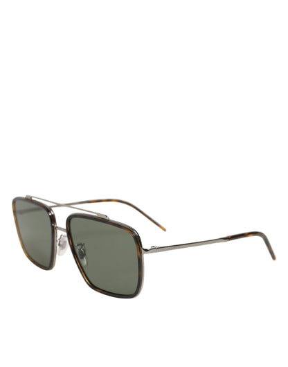 Dolce &amp; Gabbana – Polarisierte Navigator-Sonnenbrille mit silbernem Metallrahmen