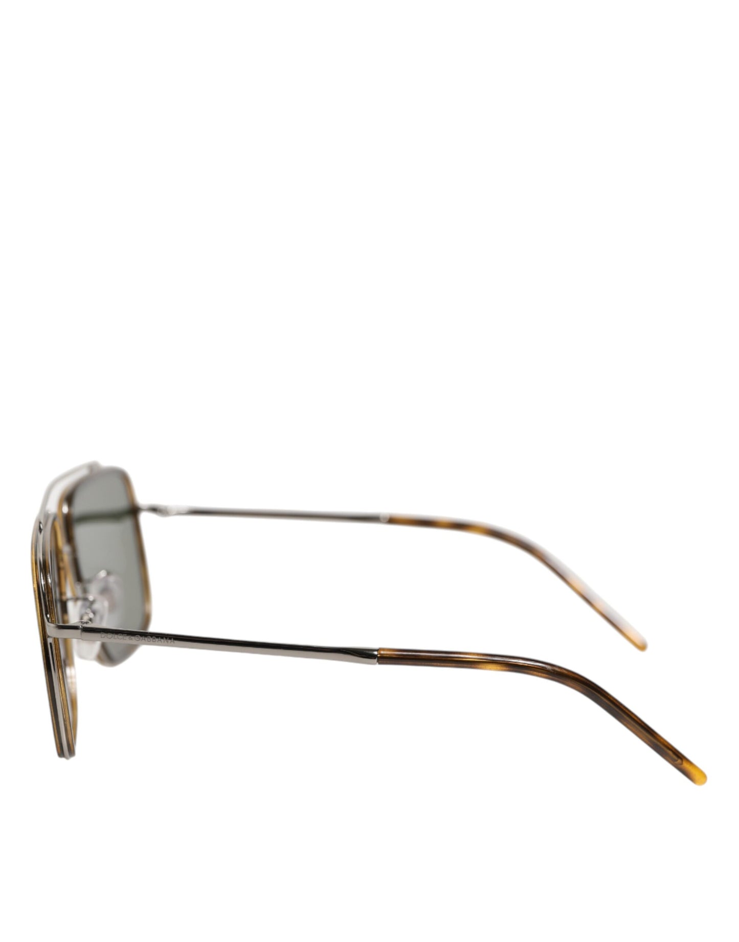 Dolce &amp; Gabbana – Polarisierte Navigator-Sonnenbrille mit silbernem Metallrahmen