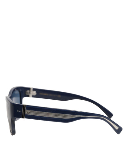 Dolce &amp; Gabbana – Sonnenbrille mit blauem Acetatrahmen und polarisierten Gläsern