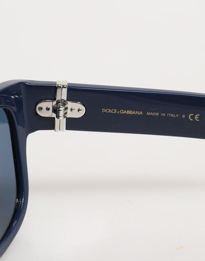 Dolce &amp; Gabbana – Sonnenbrille mit blauem Acetatrahmen und polarisierten Gläsern
