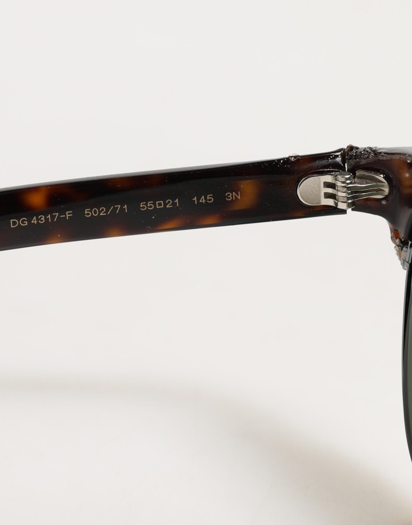 Dolce &amp; Gabbana DG4317F Sonnenbrille mit braunem Schildpatt-Pilotenrahmen