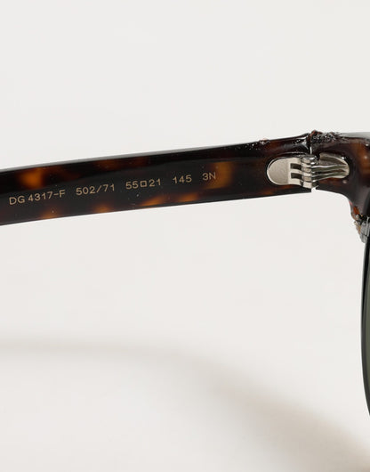 Dolce &amp; Gabbana DG4317F Sonnenbrille mit braunem Schildpatt-Pilotenrahmen