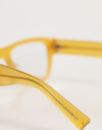 Dolce &amp; Gabbana DG4338F – Exzentrische Sonnenbrille aus gelbem Acetat