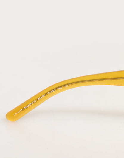 Dolce &amp; Gabbana DG4177 – Sonnenbrille aus honigfarbenem Acetat mit schwarz getönten Gläsern