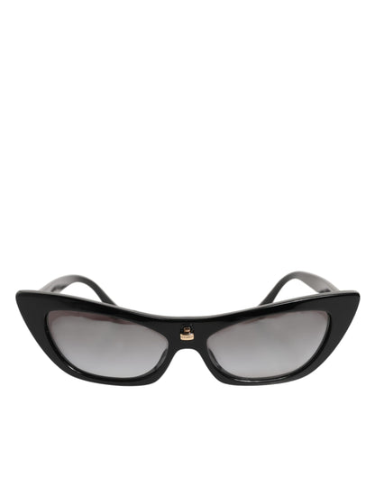 Dolce &amp; Gabbana – Schwarze DNA-Sonnenbrille mit Cat-Eye-Rahmen in Neuauflage