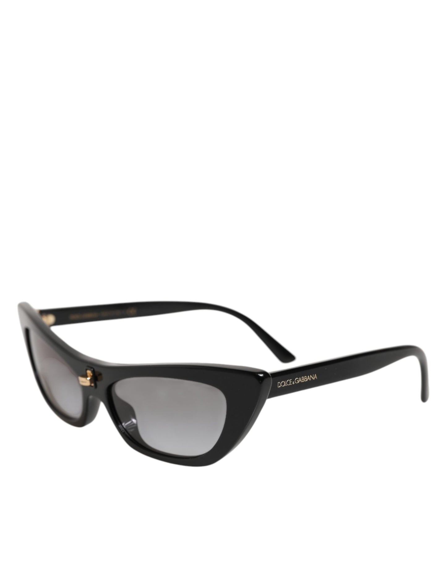 Dolce &amp; Gabbana – Schwarze DNA-Sonnenbrille mit Cat-Eye-Rahmen in Neuauflage