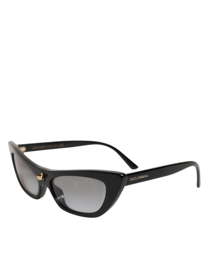 Dolce &amp; Gabbana – Schwarze DNA-Sonnenbrille mit Cat-Eye-Rahmen in Neuauflage