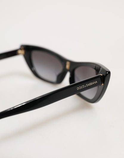 Dolce &amp; Gabbana – Schwarze DNA-Sonnenbrille mit Cat-Eye-Rahmen in Neuauflage