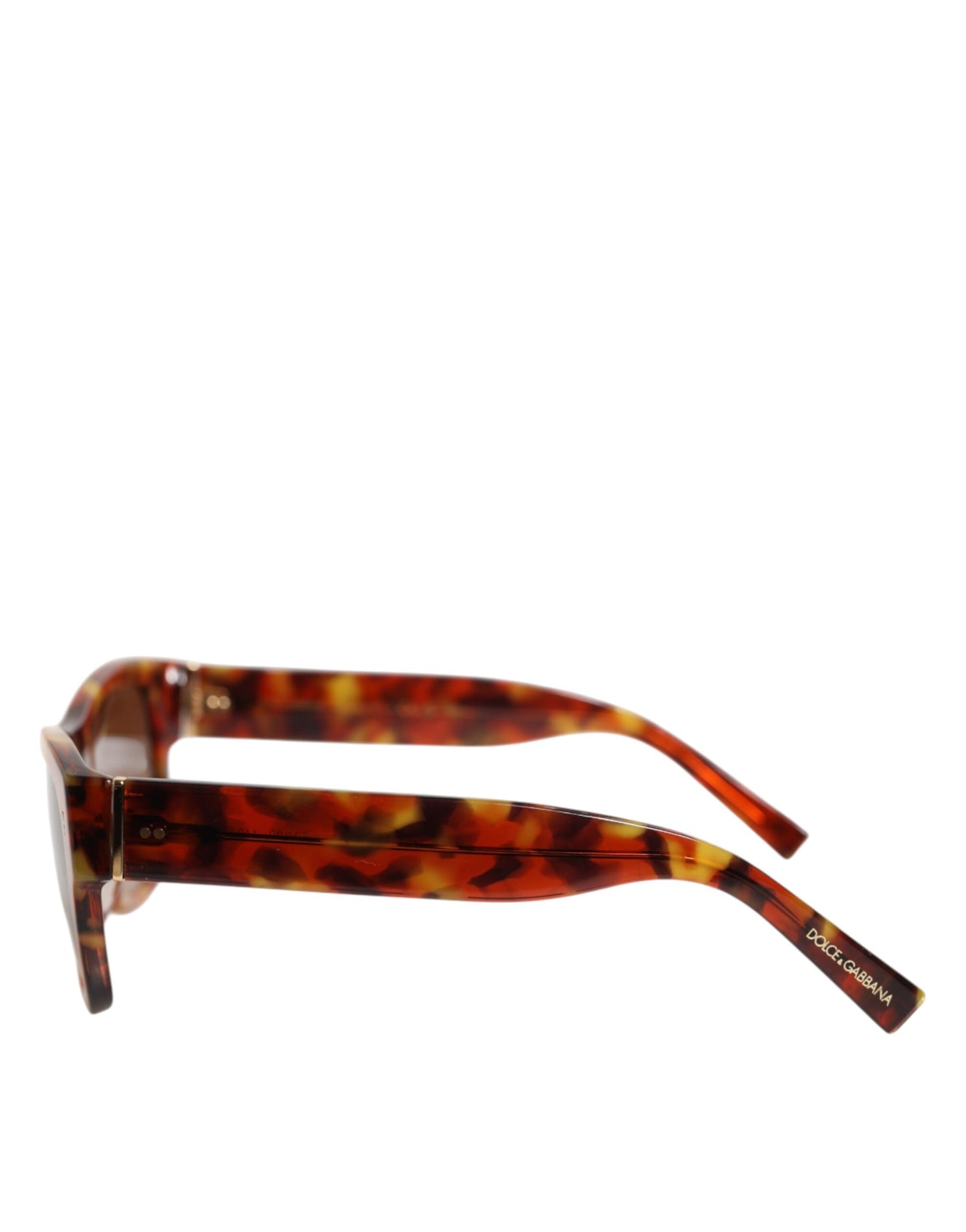 Dolce &amp; Gabbana DG4338F Sonnenbrille mit Vollrand und runden Gläsern in Havannabraun