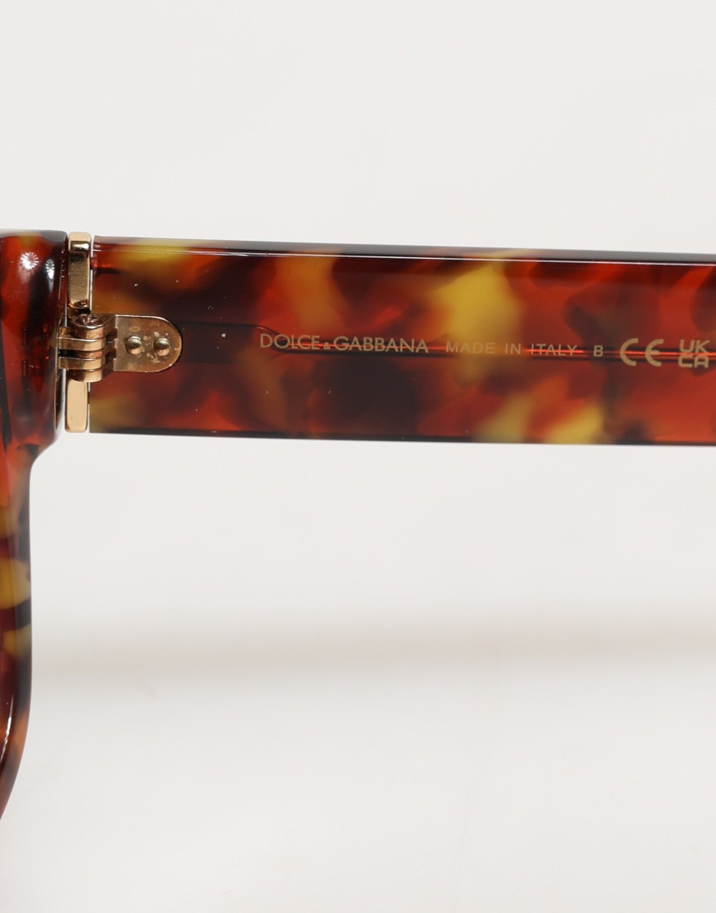 Dolce &amp; Gabbana DG4338F Sonnenbrille mit Vollrand und runden Gläsern in Havannabraun