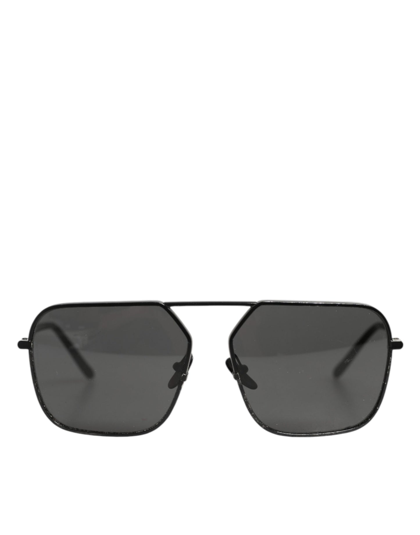 Dolce &amp; Gabbana Sonnenbrille mit schwarzem Metallrahmen und quadratischen Gläsern