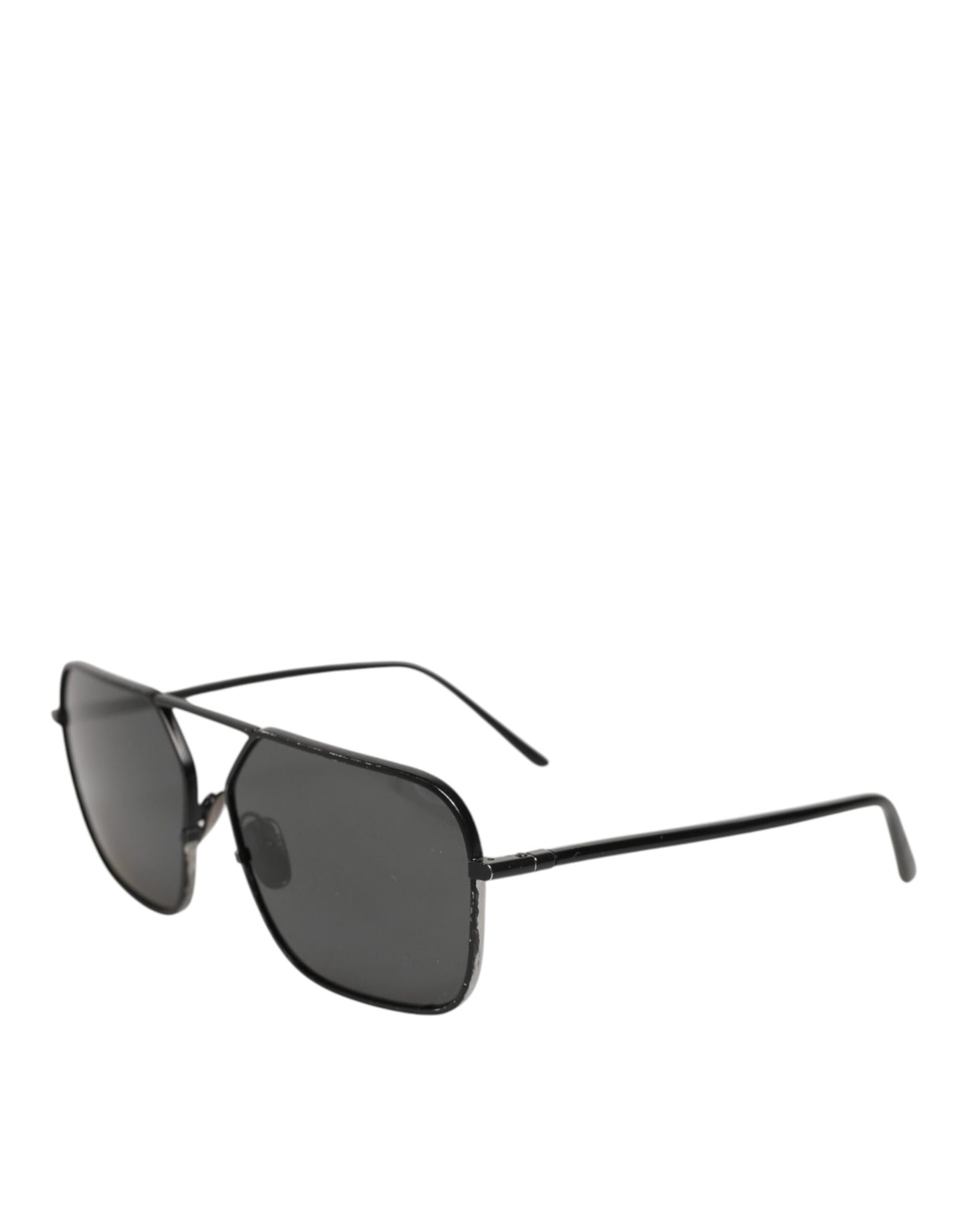 Dolce &amp; Gabbana Sonnenbrille mit schwarzem Metallrahmen und quadratischen Gläsern