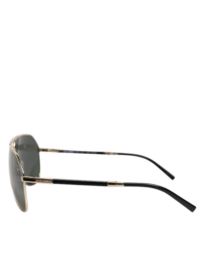 Dolce &amp; Gabbana DG2106K – Sonnenbrille mit polarisiertem Metallrahmen und schwarzer Vergoldung