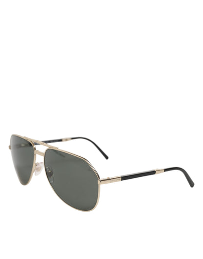 Dolce &amp; Gabbana DG2106K – Sonnenbrille mit polarisiertem Metallrahmen und schwarzer Vergoldung