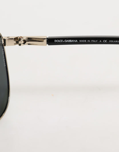 Dolce &amp; Gabbana DG2106K – Sonnenbrille mit polarisiertem Metallrahmen und schwarzer Vergoldung