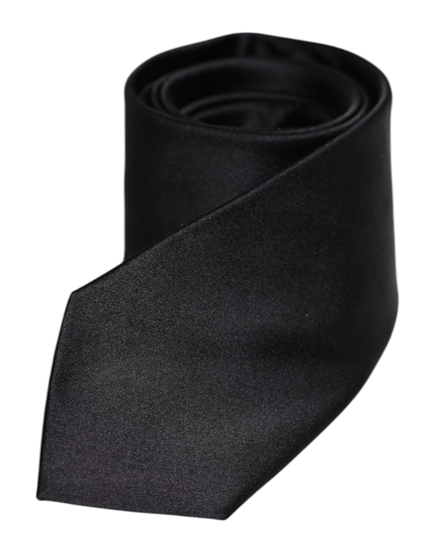 Dolce &amp; Gabbana Herren Krawatte, einfarbig, Seide, verstellbar, Schwarz