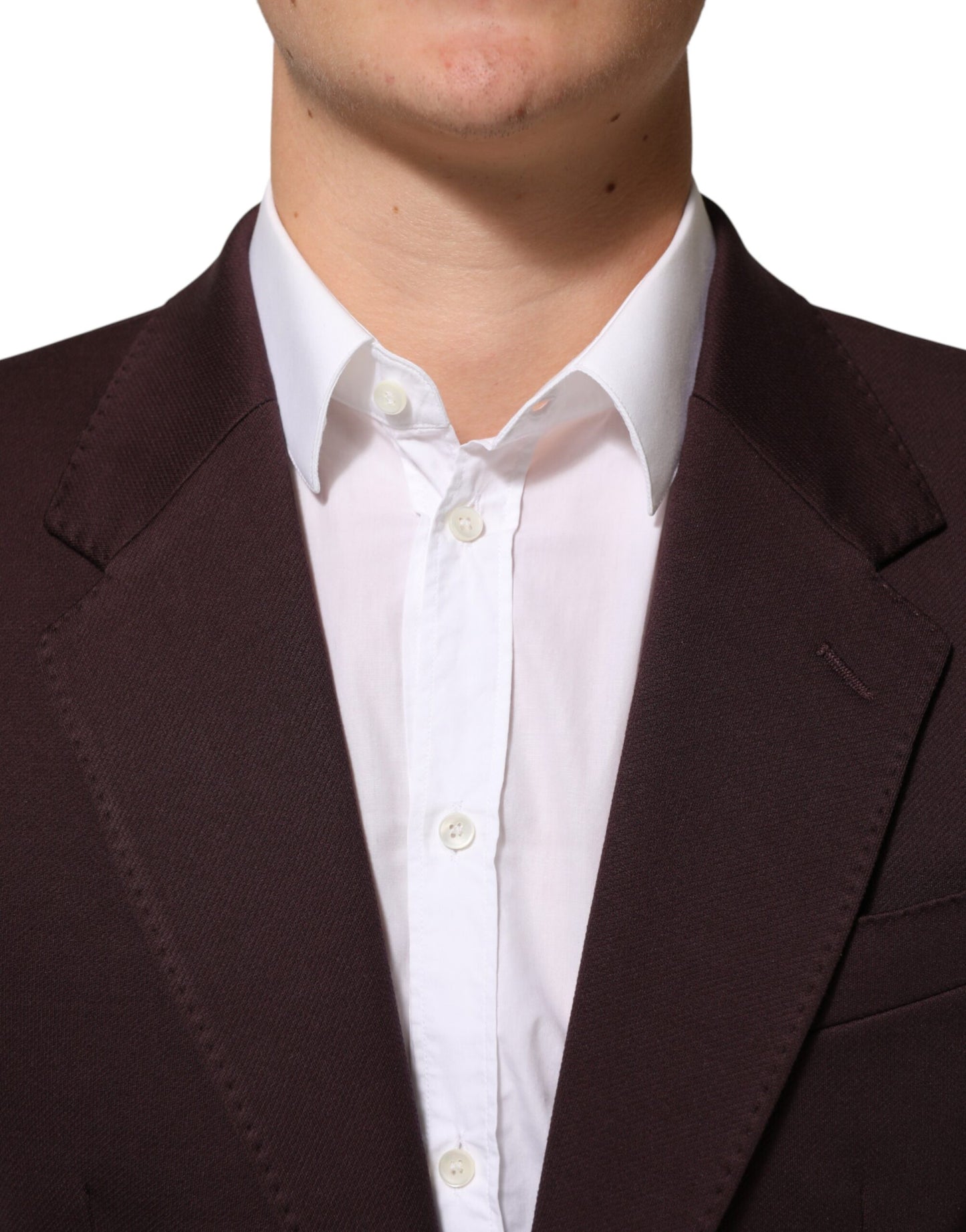 Dolce &amp; Gabbana – Kastanienbrauner Anzugsjacken-Blazer aus Baumwolle mit 2 Knöpfen