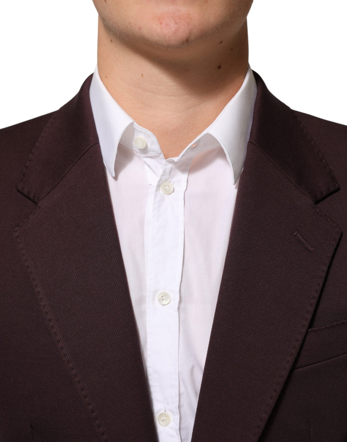 Dolce &amp; Gabbana – Kastanienbrauner Anzugsjacken-Blazer aus Baumwolle mit 2 Knöpfen