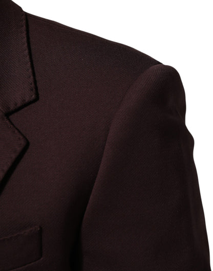 Dolce &amp; Gabbana – Kastanienbrauner Anzugsjacken-Blazer aus Baumwolle mit 2 Knöpfen