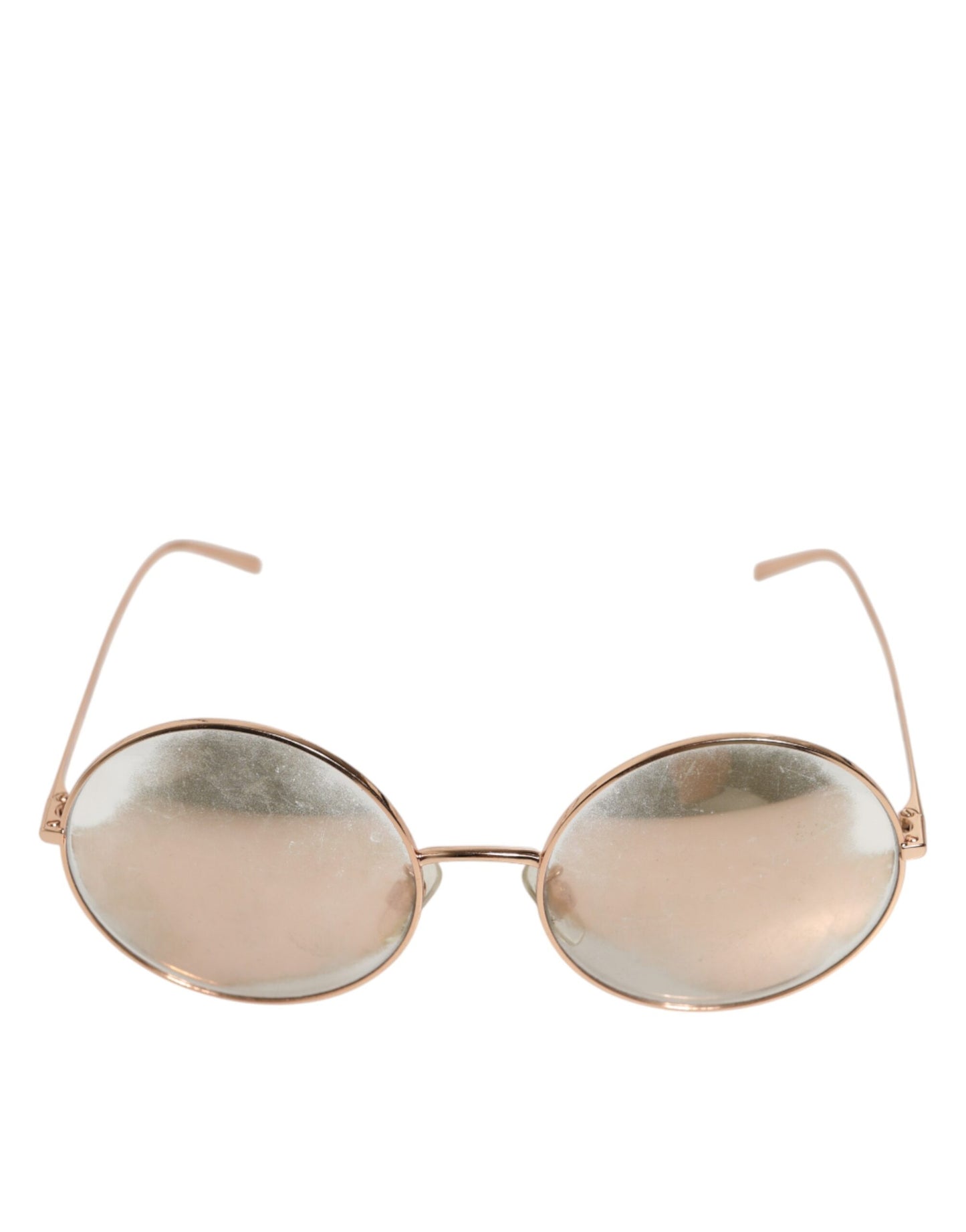 Dolce &amp; Gabbana – Sonnenbrille mit runden Gläsern und Roségoldbeschichtung