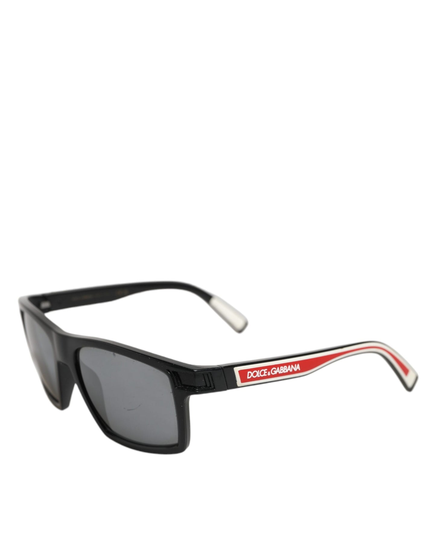 Dolce &amp; Gabbana DG6160 – Eckige Sonnenbrille aus schwarzem Polyamid mit Sportlogo