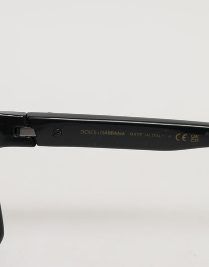 Dolce &amp; Gabbana DG6160 – Eckige Sonnenbrille aus schwarzem Polyamid mit Sportlogo