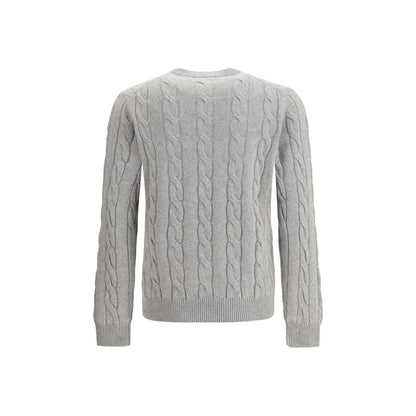 Aragona Cashmere-Pullover mit Rundhalsausschnitt und Flechteffekt