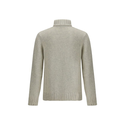 Aragona Cashmere Gray Alpaca Vicugna Pacos Turtleneck
