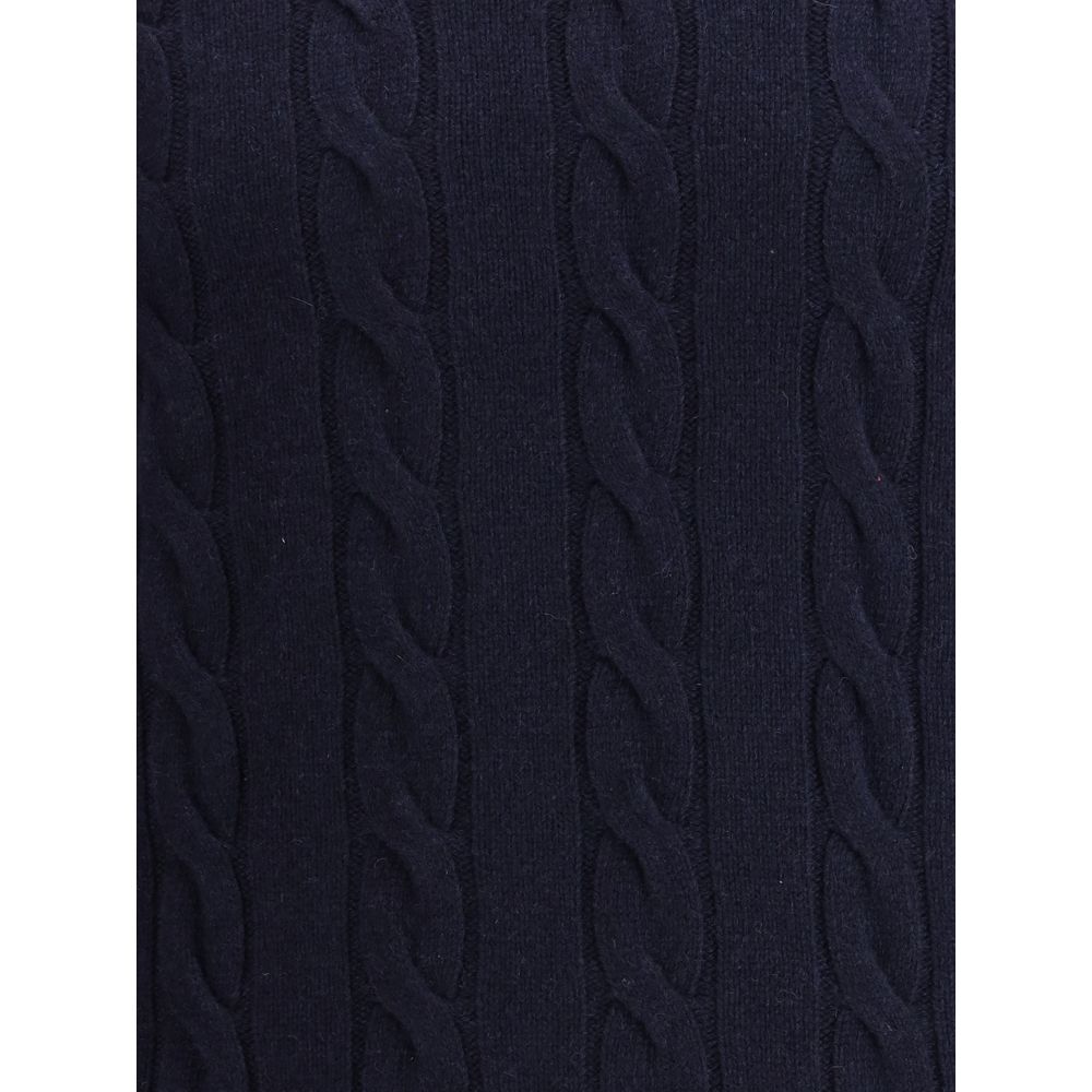 Aragona Cashmere-Pullover mit Rundhalsausschnitt und Flechteffekt