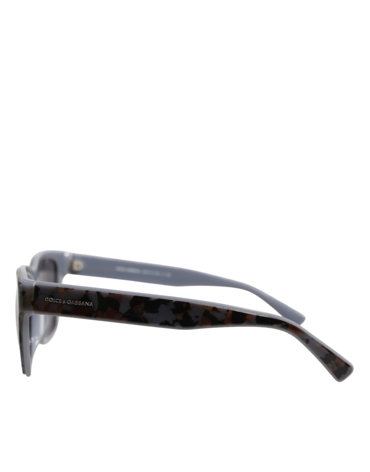 Dolce &amp; Gabbana DG4284F Sonnenbrille aus grauem Schildpatt und blauem Acetat