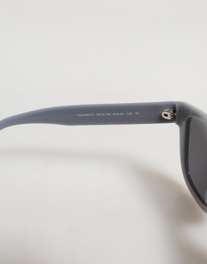 Dolce &amp; Gabbana DG4284F Sonnenbrille aus grauem Schildpatt und blauem Acetat